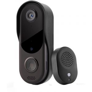 Sonnette vidéo sans fil avec caméra, étanche, résolution 1080p, interphone vidéo sans fil à piles avec sonnerie, audio bidirectionnel, vision