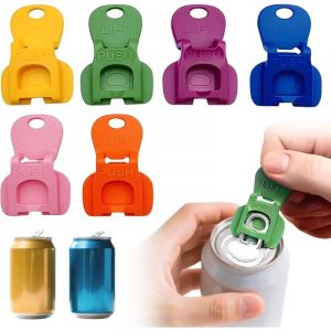 6 Pi&egrave;ces Ouvre-bo&icirc;tes en Aluminium,Ouvre Bo&icirc;te de Soda de Bi&egrave;re Plastique,ouvre canette,ouvre canette soda,bouchon canette,Ouvre Bo&icirc;te Manuel