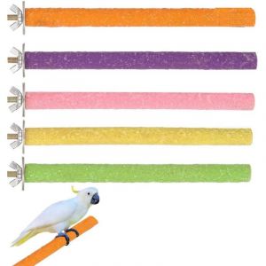 5 Pi&egrave;ces Perroquet Perch&eacute;, Perchoir Perroquet, Jouet Perche Oiseau Perroquet, Oiseaux Perche Perroquet Stand, pour Oiseau Perroquet Perruches