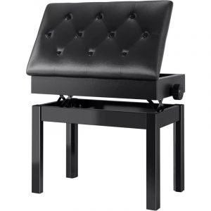 Liferun - Banc de piano réglable en hauteur,Banquette tabouret siège, tabouret de piano avec rangement 57x33x4959cm