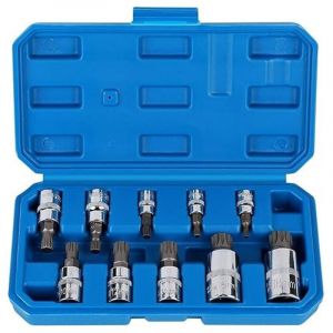 Douille Torx Male 1/2'', 1/4'', 3/8'', Embout Torx 12 Pans M4 M5 M6 M8 M10 M12 M14 M16 M18, Douille Allen avec Bo&icirc;te