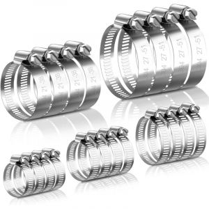 20 Collier De Serrage R&eacute;glables De 8-51 Mm Collier Serrage Inox 304, Collier Durite, Collier De Serrage M&eacute;tallique, Collier Serrage Tuyau De