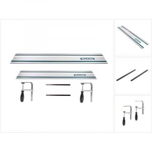 Makita Kit de rails de guidage Rail de guidage 1400mm + rail de guidage 1000mm + 2x connecteurs de rails de guidage + 2x serre-joints