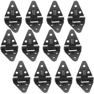 12 Pi&egrave;ces Charni&egrave;res Pliantes, Charni&egrave;re 180 Degr&eacute;s Noire, Charni&egrave;re de Meuble, pour Armoire, Penderie, Bo&icirc;te en Bois, Table Pliante, Charni&egrave;res pour