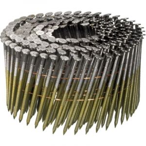 Pointes 16&deg; 2.5x50 mm - Annel&eacute;es Galvanis&eacute;es en rouleaux plats fil m&eacute;tal - Carton de 9000 clous - arca - SPR2550AG