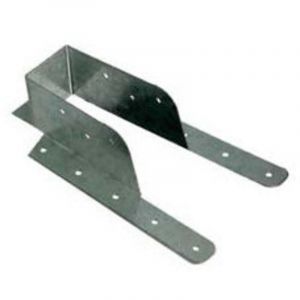 Sabot poutre bois avec l&egrave;vre pliable Sendzimir 50X150