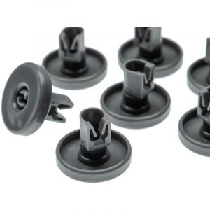 8x Roulette pour panier inférieur compatible avec Electrolux ESF6560, ESF6562, ESF6561, ESF6563 lave-vaisselle - Diamètre 40 mm - Vhbw