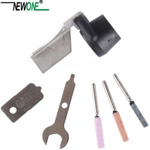 Kit d'affûtage pour tronçonneuse, ensemble d'accessoires pour outils rotatifs avec guide angulaire d'affûtage et pierres à aiguiser - Csparkv