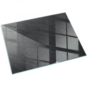 Plaque Rectangulaire de sol en verre tremp&eacute; sous chemin&eacute;e protection parquet et plancher Texture surface pierre 60x40 cm