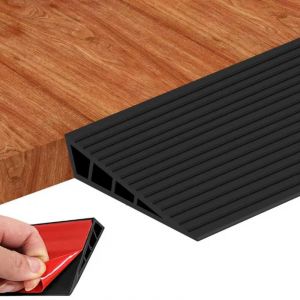 Rampe de seuil de porte de 100 cm, barre de transition de sol, rampe d'acc&egrave;s pour fauteuil roulant, bande de recouvrement de joint de sol en PVC