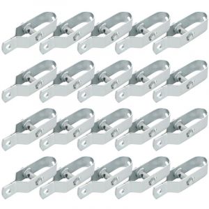 20 Pcs Tendeur de Cl&ocirc;ture 100 mm, Tendeur Grillage en Acier Galvanis&eacute;, Tendeur de Fil pour Cl&ocirc;ture, Jardin, Fil d'acier, Antenne, Corde &agrave; Linge