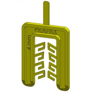 CALE Fourchette 55X40 Epaisseur 4 jaune-10 pi&egrave;ces