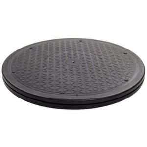 Support Pivotant Robuste 12 Pouces Roulements &agrave; Billes Acier pour Moniteur TV Plateau Tournant Noir