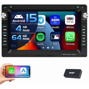 Autoradio Android 15 Carplay pour VW Polo 9N Golf 4 Passat B5 T5 SHARAN 1 JETTA 4+64G DAB