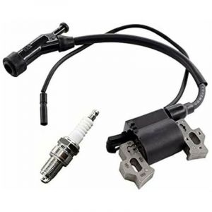 Ensemble comprenant une bobine d'allumage et une bougie d'allumage pour le groupe &eacute;lectrog&egrave;ne Berlan BSTE3000 2800 W / 6,5 CV et le Scheppach SG3000.