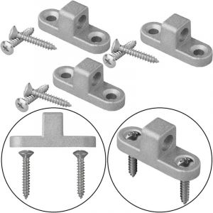 Lot de 4&oelig;illets pour auvent de caravane &OElig;illets de fixation en m&eacute;tal pour barres de toit &OElig;illets muraux s&ucirc;rs pour fixation d'auvent Montage avec vis