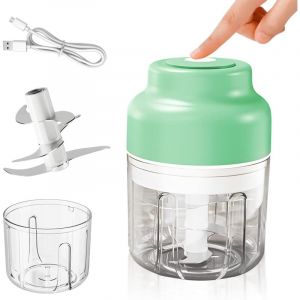 hachoir électrique,Hachoir Multifonction,Coupe Oignon,hachoir à oignons 320 ml,Hachoir à oignons USB,Hachoir électrique à petits oignons,Hachoir