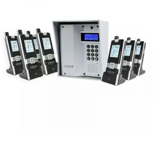 Interphone 600 m&egrave;tres autonome sans-fil collectif / multipropri&eacute;t&eacute;s - UltraCOM3 argent&eacute; + visi&egrave;re argent&eacute;e + 7 combin&eacute;s