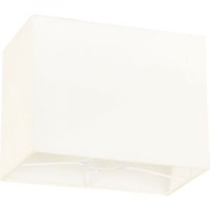 Abat-jour rectangulaire en lin blanc E27 &ndash; Largeur 24 cm &ndash; Hauteur 18 cm &ndash; Pour int&eacute;rieur moderne &ndash; K14722S &ndash; Steinhauer