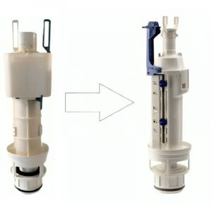 Roca - M&eacute;canisme de chasse r&eacute;servoir wc encastr&eacute; Galil&eacute;o Duo, double volume