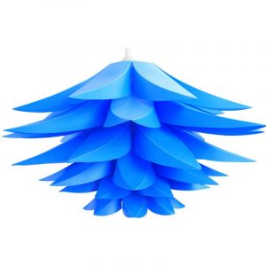 Lampe Puzzle Design Lotus Abat-Jour Lampe diy Installation - Eclairage Fleur Salon - Suspension ou Lampadaire - Bleu