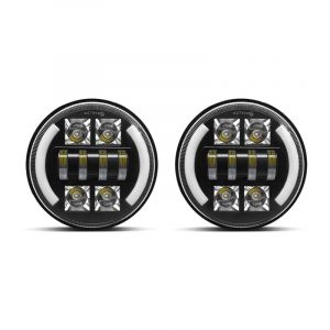 Ayyqh - Lot de 2 phares led 7 pouces pour voiture et moto, avec DRL/clignotant/feux de croisement/feux de route, rond, étanche IP67