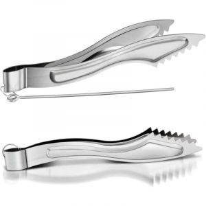 Lot de 2 Pinces &agrave; Narguil&eacute; Pince &agrave; Charbon de Narguil&eacute; en Acier Inoxydable Pince &agrave; Charbon de Narguile Chicha en M&eacute;tal avec Accessoires(16cm)