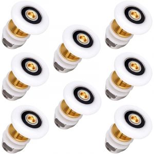 8 Pi&egrave;ces Roulette Porte Douche Roue Rechange pour Porte Coulissante Douche en Laiton - 23mm