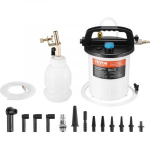 VEVOR Kit purge de frein 3 L, extracteur de liquide de frein avec bouteille de remplissage de siphon de 1 L, 13 connecteurs de tuyau, tuyau en