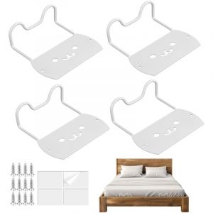 Arret Matelas,4 Pi&egrave;ces Anti Glisse pour Matelas avec Ruban Adh&eacute;sif Double Face et Vis,Cale Matelas pour Matelas, Canap&eacute;s et Tatamis,Stable et sans
