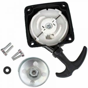 Lanceur et Plaque Démarreur pour Debroussailleuse Pompe Tariere 2temps 30cc a 50cc Entraxe 67mm