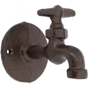Signes Grimalt - Support de robinet d&eacute;coratif en fonte pour mur, style rustique, id&eacute;al pour le jardin et la d&eacute;coration de la maison