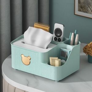 Boite A Mouchoir, Boite Mouchoirs Decorative, Porte Telecommande TV, Bo&icirc;te &Agrave; Mouchoirs &Agrave; Cinq Compartiments, Gestionnaire De Bo&icirc;te &Agrave; Mouchoirs, Bo&icirc;te