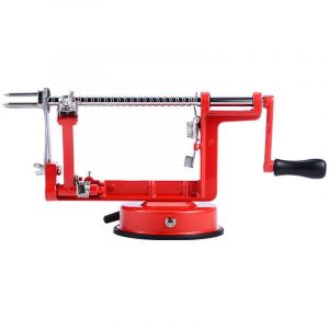 Eplucheur de Pomme - (3 Lames Suppl&eacute;mentaires) Coupe Pomme, Enleve Trognon and Epluche, Inox Lames, Base D'aspiration Antid&eacute;rapante, Legume, Fruits