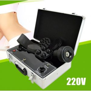 Appareil de massage manuel vibrant pour le corps - Machine &agrave; br&ucirc;ler les graisses &agrave; vibration G5 - Bo&icirc;te de rangement portable - 5 t&ecirc;tes de massage
