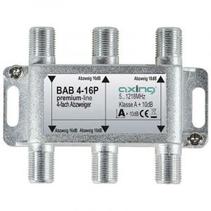 Bab 4-16P Dérivateur tv câble 4 voies 5 - 1218 MHz X998011 - Axing