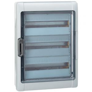 Bo&icirc;tier modulaire &eacute;tanche Plexo&sup3; ip 65 ik 09 3 rang&eacute;es de 18 modules Legrand 601837