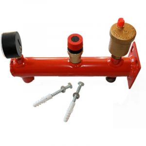 Support vase d'expansion, soupape de sécurité, manomètre de pression et purgeur