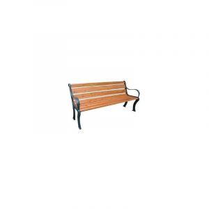 Banc Domus Sila en fonte et lattes de bois 157 x 60 cm Banc 2/3 personnes pour jardin exte'rieur