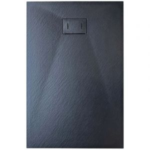 Bac à douche anthracite effet pierre rectangulaire en smc mod. Strong 70x100 cm