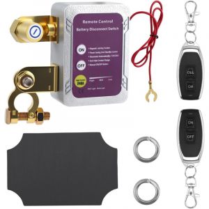 Coupe Circuit Batterie 12v, Coupe Circuit Voiture 240A sans Fil Coupe Batterie T&eacute;l&eacute;commande avec T&eacute;l&eacute;commande Interrupteur D'arr&ecirc;t Moto Automatique