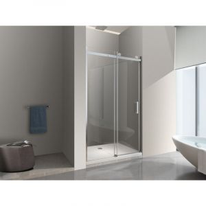 NALA Porte de douche de 8 mm pour installation en niche H.190 avec ouverture coulissante et r&egrave;versible - 150 cm