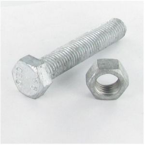 Boulon (vendu avec Ecrou) T&ecirc;te hexagonale TH M12X150 Filet&eacute;e sur 150 Classe 6.8 Forte tenue &agrave; la corrosion Acier-10 pi&egrave;ces