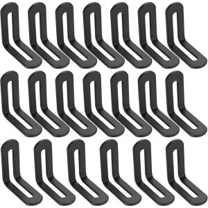 20 Pcs Support d'angle Réglable, Équerre de Fixation, Equerre Fixation Noir, Supports en L à Fente Réglable, Connecteur d'angle à 90 degrés en Métal