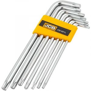 Set of 7 cl&eacute;s 5071L TORX JCB, T10-T40, pour les travaux de maintenance, haute pr&eacute;cision et durabilit&eacute;, construction robuste, fabriqu&eacute; par JCB, outils