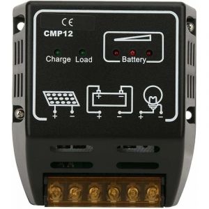 Régulateur De Charge Solaire 20 a, Régulateur De Charge Solaire 12v/24v, Noir, Avec Protection Cmp12, Régulateur Intelligent De Batterie à Panneau