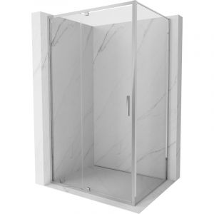 Mexen Exo cabine de douche avec porte battante 110 x 90 cm, transparent, chrom&eacute; - 819-110-090-01-00