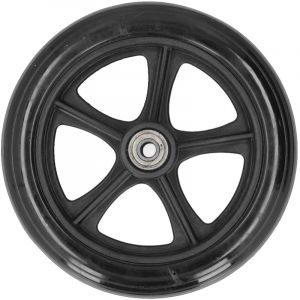 Roue de rechange pour fauteuil roulant, roulette de 16 cm en PU avec roulement à billes, noire