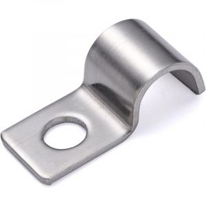 Alovez - 25 Pièces P-Clip Pour Les Câbles Un Trou Clips En Acier Inoxydable Fixation Pour Tube Clips Pour Serre Pour La Fixation De Câbles et Fils ø