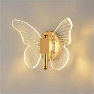 Ulisempapillon Applique murale LED papillon, luminaire d&eacute;coratif d'int&eacute;rieur au design nordique moderne et cr&eacute;atif